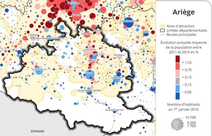 Ariège hat offiziell 155.339 Einwohner, in einer Region Okzitaniens, die weiter wächst