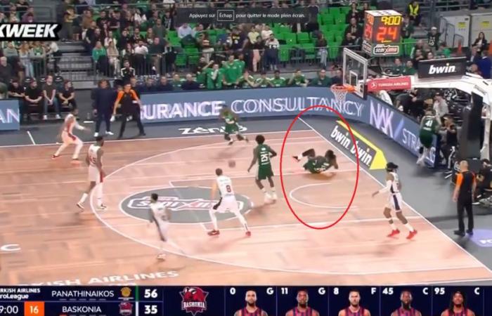 im Video die schreckliche Verletzung von Mathias Lessort bei Panathinaikos