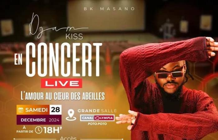 Musik: Djam Kiss im Konzert am 28. Dezember in Brazzaville