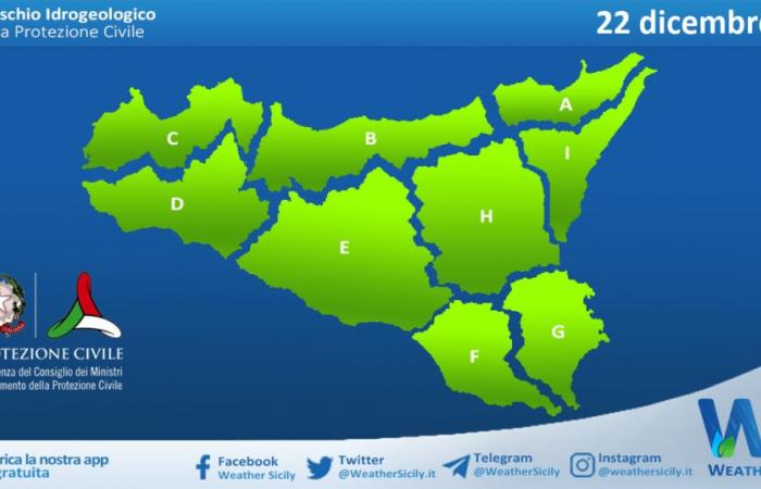 Wetter in Sizilien: Wetterwarnung für morgen, Sonntag, 22. Dezember 2024