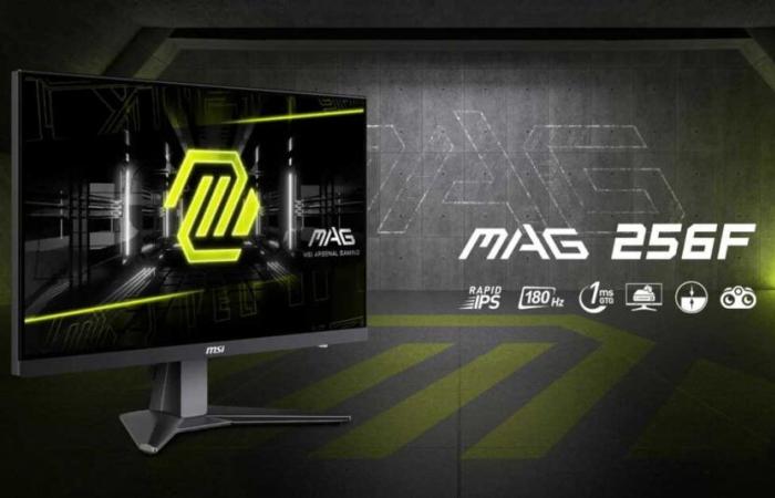 Guter Deal: der MSI MAG 256F Bildschirm (IPS bei 180 Hz) zum besten Preis