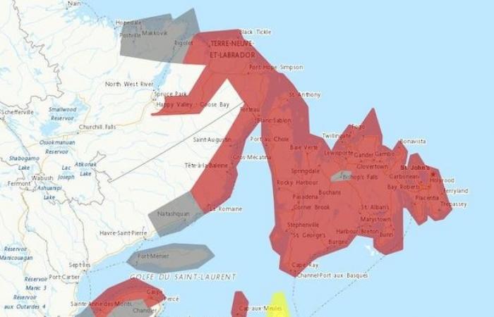 Basse-Côte-Nord: 25 bis 35 cm Schnee und heftige Winde an diesem Wochenende