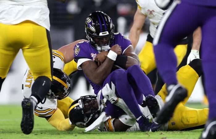 Erkenntnisse, Beobachtungen aus der ersten Halbzeit, als die Ravens einen Vorsprung von 17-10 vor den Steelers haben