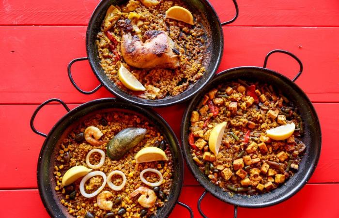 Neu | Entdecken Sie Paella an der Paella Marisol-Theke