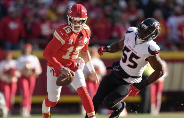 Zur Halbzeit führen die Chiefs die Texans mit 17:10