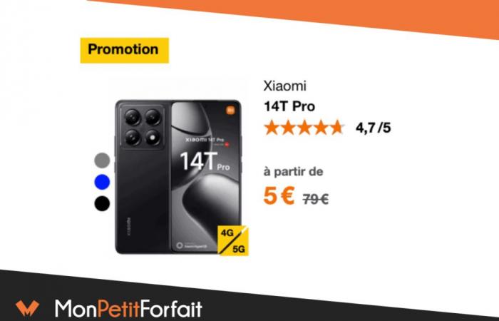 Das Xiaomi 14T Pro ab 5 € bei Orange mit Mobilfunktarif