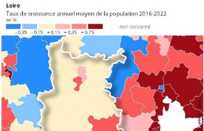 Die Bevölkerungszahl der Loire wächst, Saint-Etienne bleibt nahezu stabil