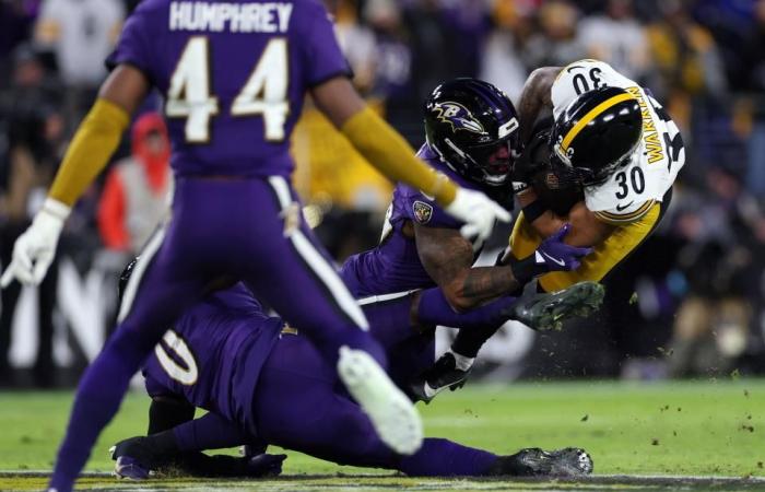 Erkenntnisse, Beobachtungen aus der ersten Halbzeit, als die Ravens einen Vorsprung von 17-10 vor den Steelers haben