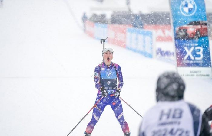 Biathlon | Le Grand-Bornand: Selina Grotian siegt zum ersten Mal im Weltcup im Massenstart, Jeanne Richard um ein Zehntel geschlagen und landet auf dem Podium | Nordic Mag | Nr. 1 Biathlon