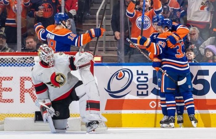 Die Oilers verkürzten die Siegesserie der Senators auf sechs