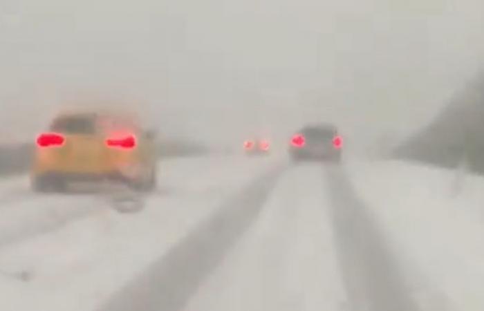 VIDEO. „Beispielloses Wetterphänomen!“ : „In wenigen Augenblicken wurde alles weiß, obwohl es 7 Grad waren!“, ein „Schneesturm“ fiel auf Autofahrer auf der Autobahn