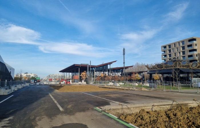 Toulouse. Auf dieser alten Strecke wird das Bitumen gesprengt, so dass ein mehrere Hektar großer Park entsteht