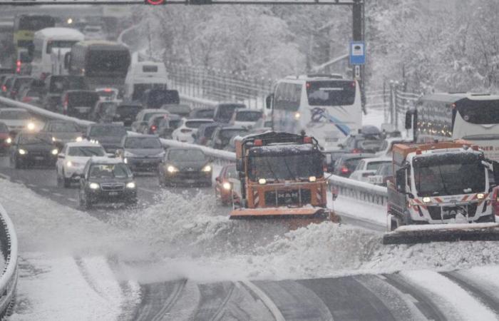 Schnee behindert den Strassenverkehr in den Alpen – rts.ch