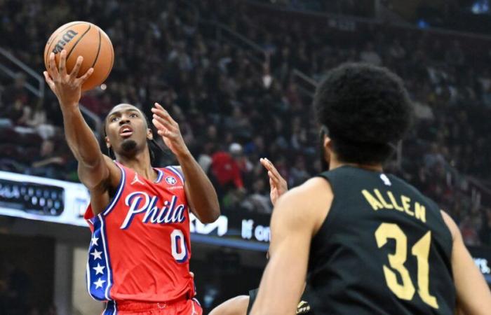 Sixers Bell Ringer: Tyrese Maxey bekommt keine Hilfe, als die Sixers ohne Joel Embiid von den besten Cavs der Liga abgefeuert werden