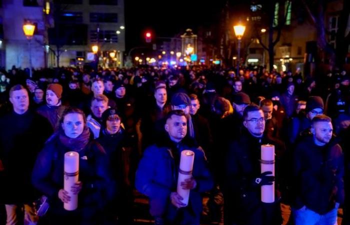 In Deutschland versammelten sich die extremen Rechten nach dem tödlichen Anschlag in Magdeburg