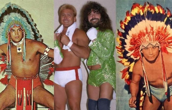 Billy Two Rivers, Don Eagle und die Garvin-Brüder in der Quebec Wrestling Hall of Fame