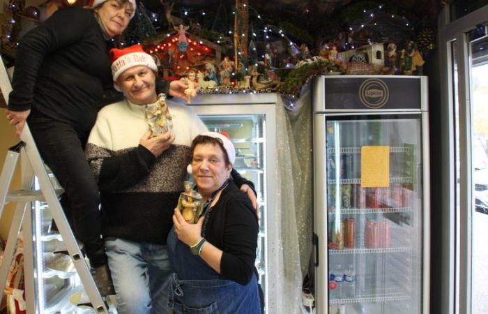 Die Krippe in der Bäckerei Spaguette in Castres, eine Weihnachtstradition seit 35 Jahren