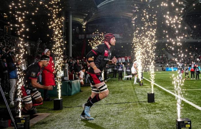 Die LOU Rugby VIP-Tribünen – Toulouse. Tolle Abendstimmung in Gerland –