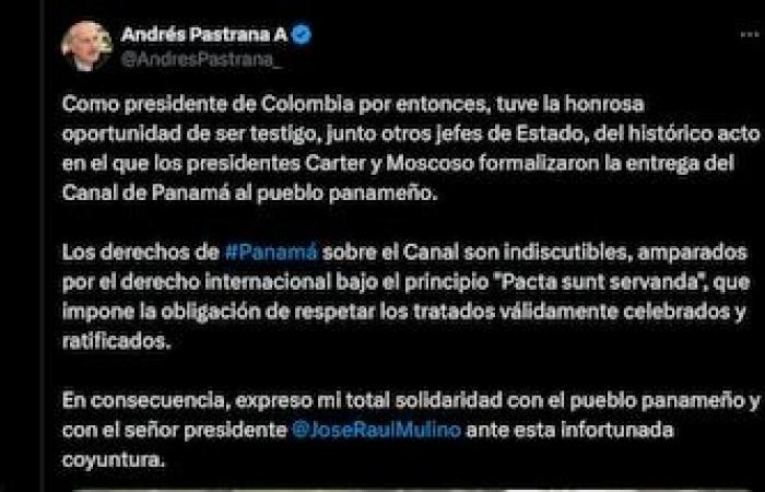 Der ehemalige Minister Juan Carlos Pinzón befragte Gustavo Petro zu Aussagen zugunsten Panamas nach Donald Trumps Erklärung, den Kanal zurückzugewinnen: „Sie kommen Kolumbien überhaupt nicht zugute“