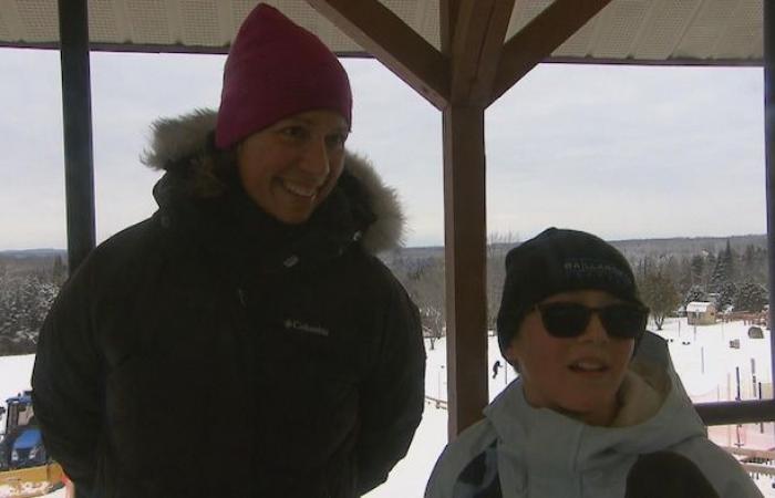 Der Beginn der Ferien im Schnee für die Estriens