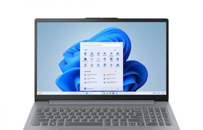 Aktion 649 € Lenovo IdeaPad Slim 3 15IRU9 (83E6003GFR), Ultrabook 15″ Dünn und hellsilber unter Intel Core 5 120U mit Wi-Fi 6 Nomadic 7 Stunden zum Lernen