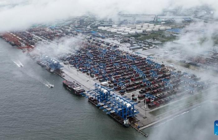 Der Hafen von Shanghai ist der erste der Welt mit einem jährlichen Containerumschlag von über 50 Millionen TEU