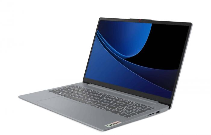 Aktion 649 € Lenovo IdeaPad Slim 3 15IRU9 (83E6003GFR), Ultrabook 15″ Dünn und hellsilber unter Intel Core 5 120U mit Wi-Fi 6 Nomadic 7 Stunden zum Lernen