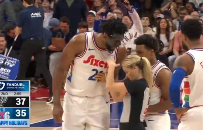 Joel Embiid verlor gegen die Spurs die Beherrschung