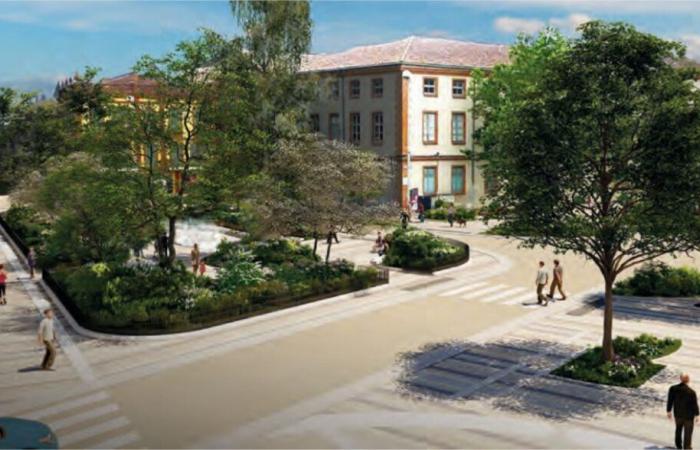 Die Arbeiten an diesem Platz in der Innenstadt von Montauban begannen im Januar 2025