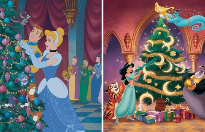 So würden die Disney-Prinzessinnen aussehen, wenn sie Weihnachten mit Abendessen und Geschenken feiern