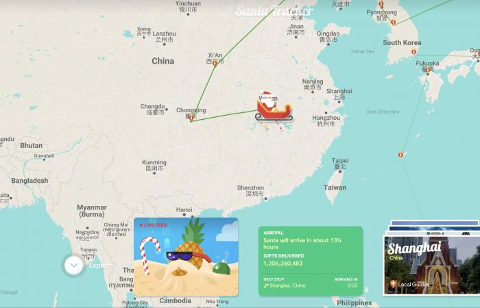 Santa Tracker 2024 – So verfolgen Sie den Weihnachtsmann live mit Norad, Google und mehr