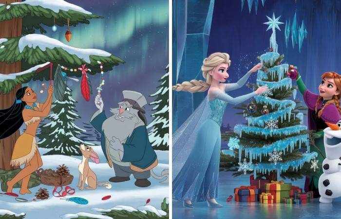 So würden die Disney-Prinzessinnen aussehen, wenn sie Weihnachten mit Abendessen und Geschenken feiern