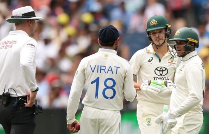 Aus vs. Ind, BGT – Virat Kohli, Sam Konstas in einer Auseinandersetzung mitten im Spielfeld bei MCG