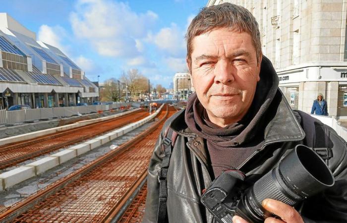 In Brest vergrößert der Fotograf Thierry Richard Straßenbahnarbeiter [En images]