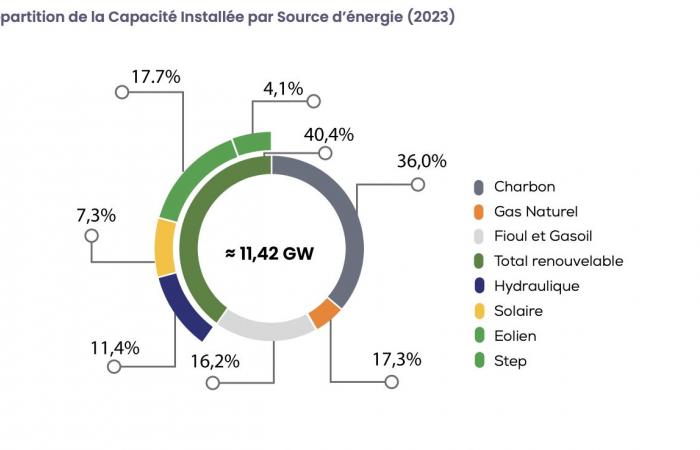 Kohle dominiert den Energiemix, erneuerbare Energien erreichen 21,7 %