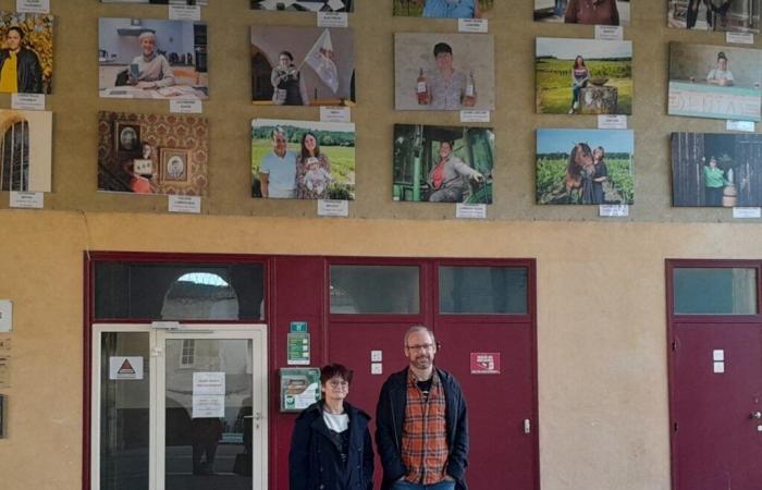 Fotoporträts der Winzer in dieser Bastide in der Gironde