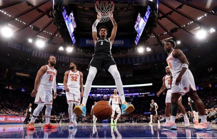 Trotz der Niederlage der San Antonio Spurs glänzt Victor Wembanyama im Madison Square Garden