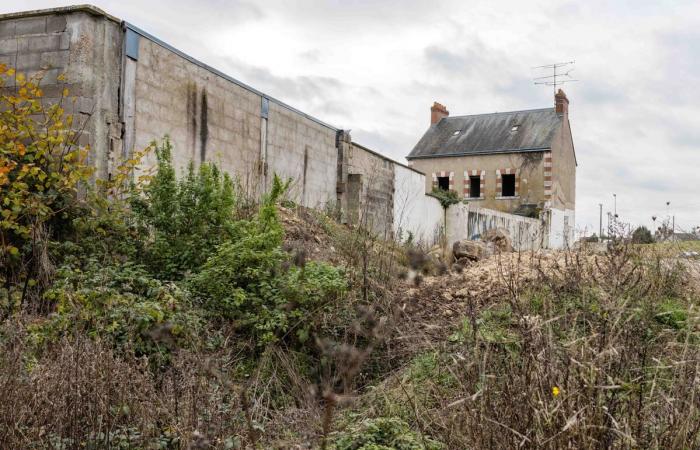 in Blois, einem zerstörten Viertel, das von Überschwemmungen bedroht ist