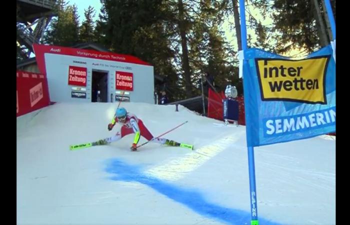 der unglaubliche Ausfall der Österreicherin Katharina Huber von Beginn des Rennens an