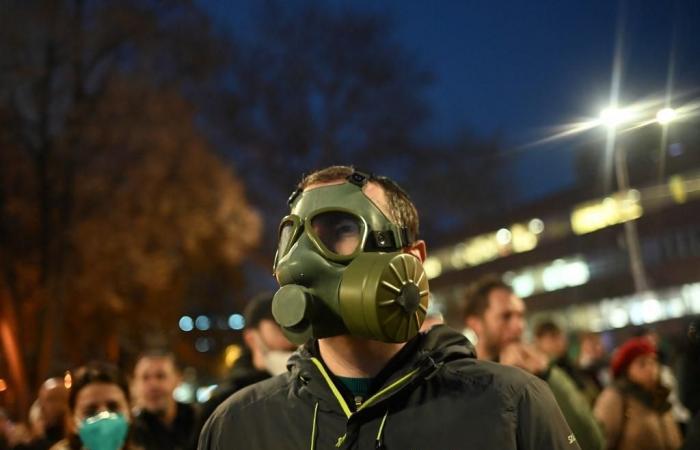 Protest in Nordmazedonien gegen Luftverschmutzung in Skopje