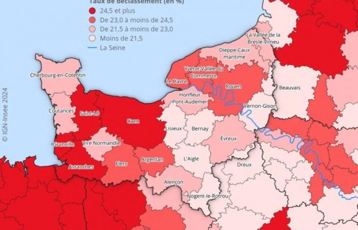 Normandie, eine der am wenigsten betroffenen Regionen