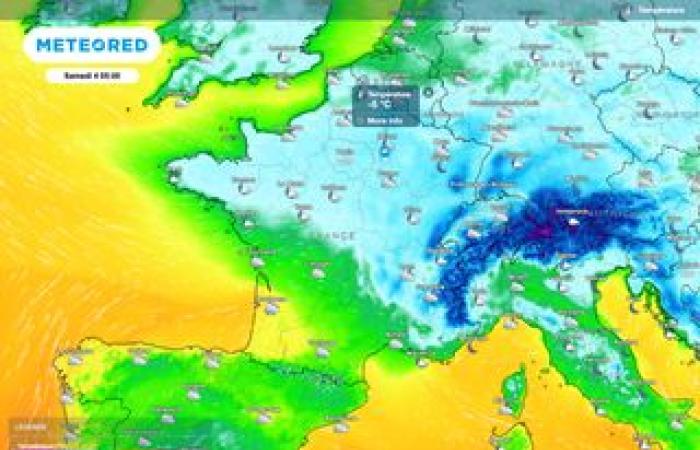 Starker Temperaturabfall in den nächsten Stunden! Ganz Frankreich betroffen? Ein sehr kaltes Wochenende steht bevor?