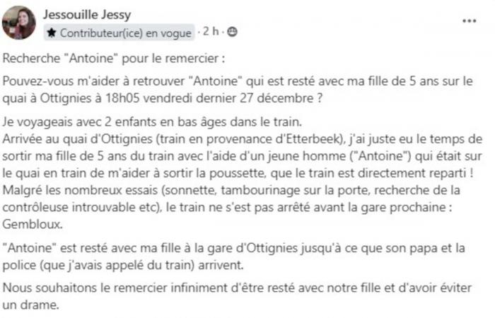 Eine Mutter hat keine Zeit, aus dem Zug auszusteigen und lässt ihre 5-jährige Tochter allein am Bahnhof Ottignies zurück: „Zum Glück war dieser ‚Antoine‘ da“