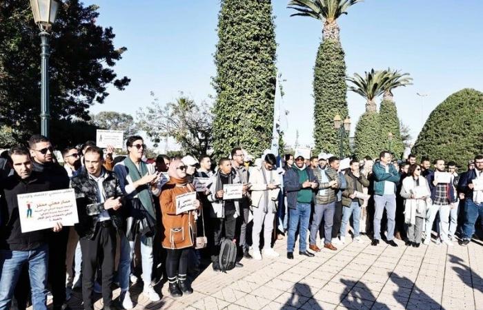 Verwaltungs- und Finanzmanager auf Sitzstreik in Rabat