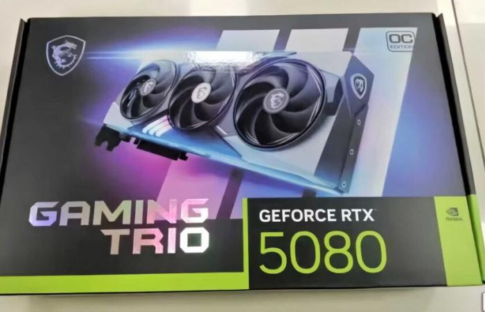 Eine RTX 5080 von MSI ist durchgesickert, hier ihr Design und ihre technischen Eigenschaften