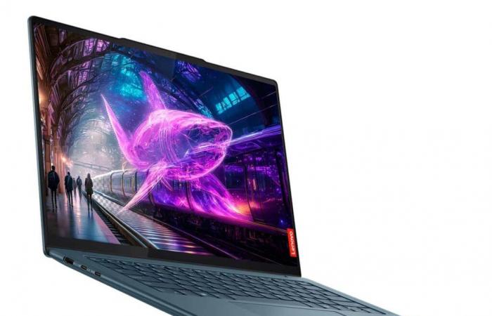 Mit seiner blauen Farbe und seiner Premium-Konfiguration ist dieses Lenovo Yoga Pro 7 14AHP9 (83E3000CFR) eine hervorragende Alternative zum Macbook Air! –LaptopSpirit