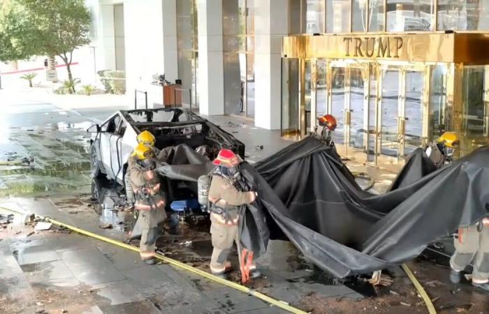 Ein Tesla Cybertruck explodiert vor Donald Trumps Hotel: Das Video ist beeindruckend