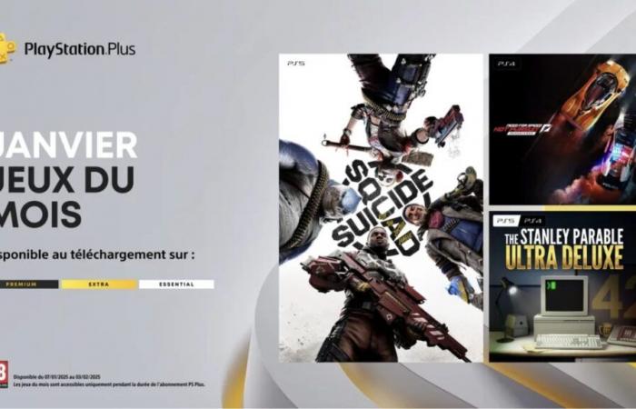 PlayStation Plus: die 3 im Januar 2025 angebotenen Spiele