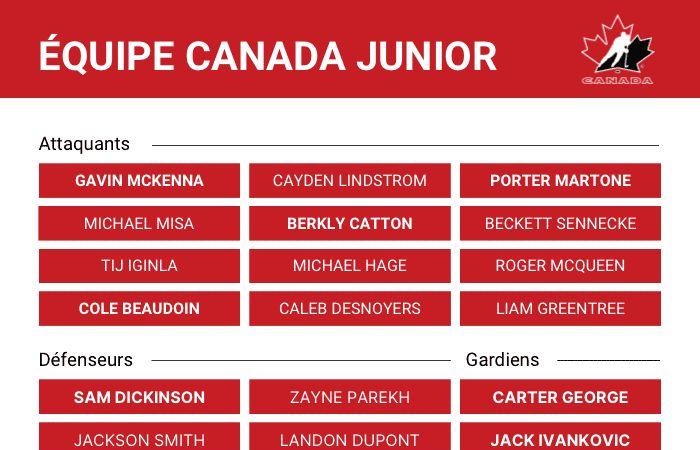 Frühe Vorschau auf die nächste Ausgabe des Team Canada Junior World Junior WJC