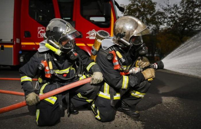 Hautes-Alpes. Rund zwanzig Feuerwehrleute waren für einen Brand im Einsatz